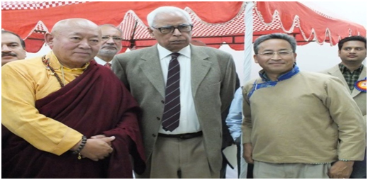 During Inaugral session of Ice Stupa at Badharwa Campus of University of Jammu HHDKC along with Sh. Sonam Wangchuk and His Excellency NN Vohra, Governor J&K
